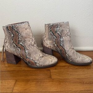 Snakeskin Ankle Boots